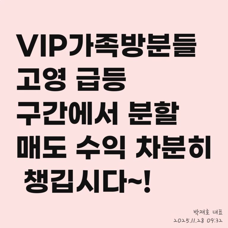 텔레그램 주식 채널, 소음 속에서 기회 찾기 – 2025년 11월 28일 오전 09시 47분